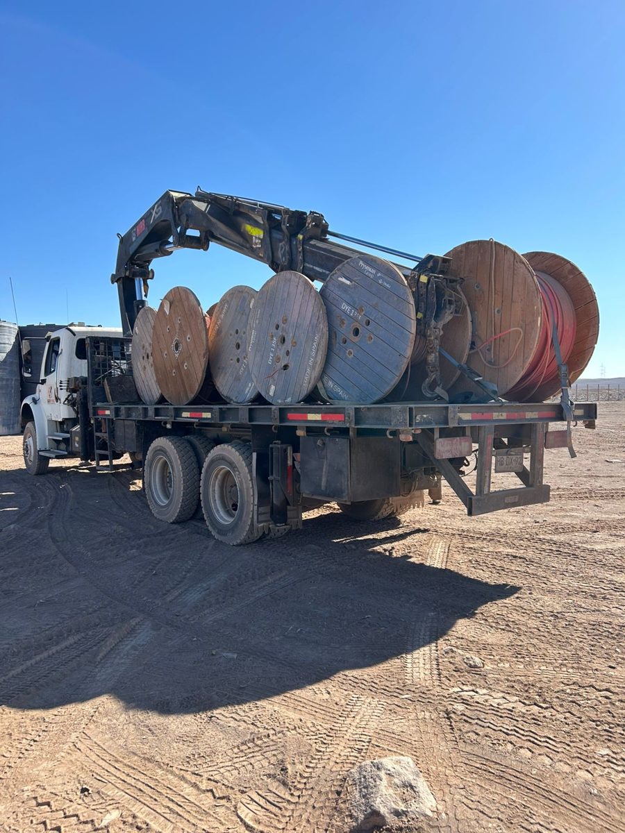 Transporte de carretes de cable